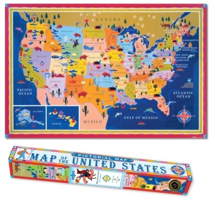 Map of the United States by Eeboo